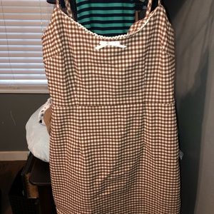 Urban Outfitters Brown Gingham Dress